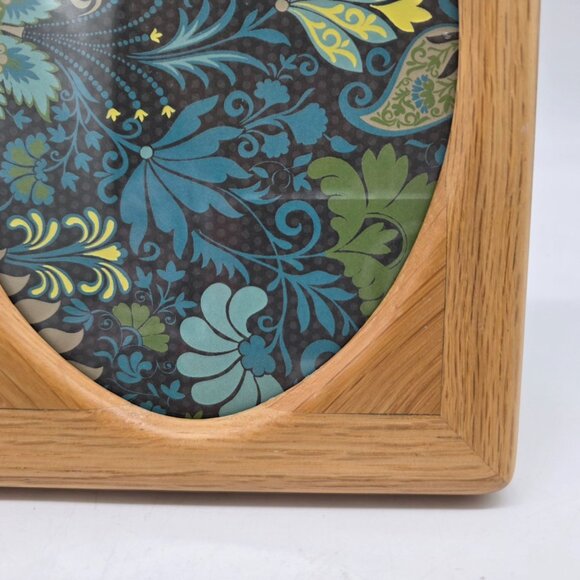 Handcrafted Oak Wood Picture Frame With Oval Center 4x6 - Picture 4 of 10
